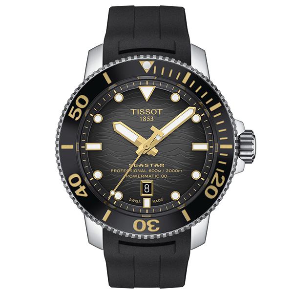 Tissot eB\ Seastar 2000 V[X^[ I[g}`bNEvtFbVi rv 600h Powermatic80 _Co[EHb` (blk)
