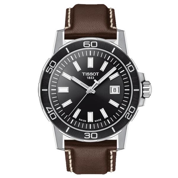 コ*チ様 【美品】TISSOT クォーツ 腕時計 ブラック　スーパースポーツ TISSOT スーパースポーツ クォーツ ブラック文字盤 ブレスレット