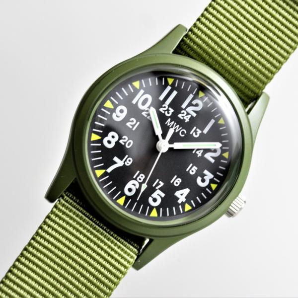 ミリタリーウォッチ　腕時計　セイコークォーツ　NATOベルト　オリーブ