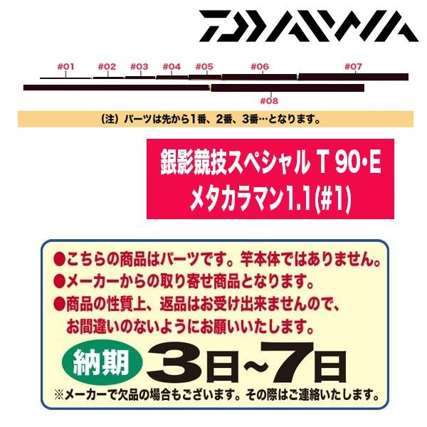 ダイワ 鮎ロッドパーツ 079488 銀影競技スペシャル T 90・E メタカラマン1.1(#1)