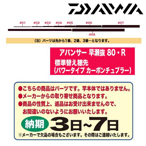 【極美品】ダイワ　アバンサー 早瀬抜 80M・R　替穂先あり DAIWA（釣り） ☆ダイワ 鮎ロッドパーツ 05920204 アバンサー