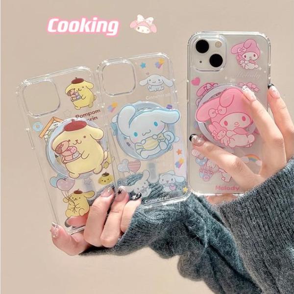 iphone16 ケース カバー シナモロール ポムポムプリン マイメロ スマホスタンド iphone12/14/13/16 ケース かわいい マホケース  おしゃれ 韓国 耐衝撃 シリコン