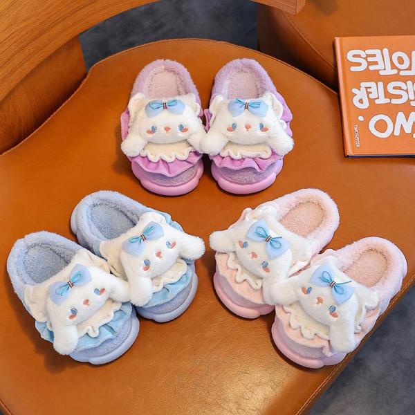 シナモン スリッパ子供 シナモロールスリッパ 冬 ルームシューズ  子供キッズ スリッパ 室内スリッパ 防寒 裏起毛 部屋キャラクター形スリッパヒールのタイプ: 約3.5cm主な材料・原料:人造ウサギ毛、ゴムソフトでやわらかな履き心地で快適...