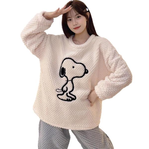 新品！新作！可愛いスヌーピー、モコモコ、ふわふわ、厚手２点セットパジャマ！ dショッピング |【GW無休】ふわもこプレミアム パジャマ スヌーピー