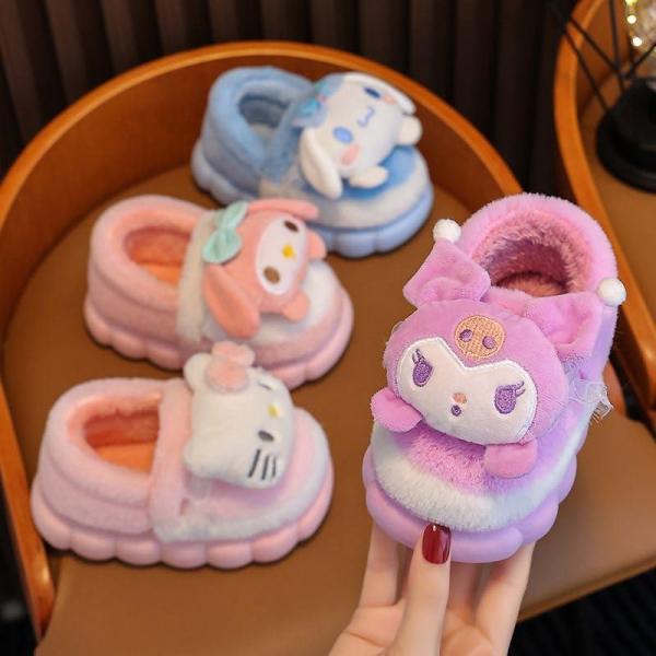 クロミ キティちゃん マイメロ メロディー シナモン スリッパ 子供用 子供 秋冬 厚手 暖かい 家用 室内室外 日常生活 ホームウェア 男の子 女の子 可愛い 防水滑り止め保温性が強い。子供のための製品は、美しいだけでなく、快適で安全であ...