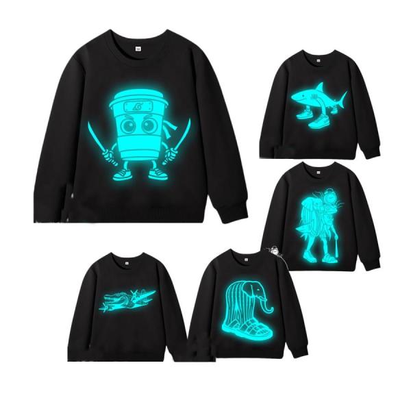 パーカー トゥントゥントゥンサフール グッズ 発光長袖Tシャツ トララレロ・トララ ネットミーム 春秋服 イタリアンブレインロット トレーナー パーカー 男の子