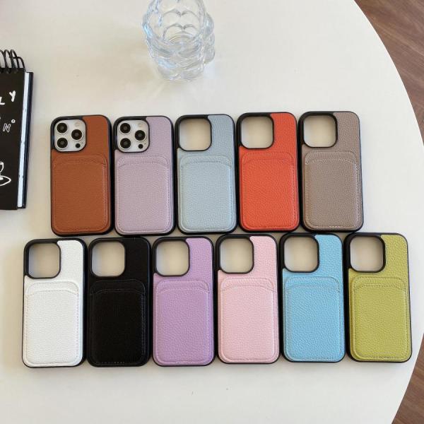 iPhone17 iPhone16 ケース スマホケース カード入れ 背面収納 耐衝撃 iPhoneケース PUレザー カード収納 スマホカバー 韓国 iPhone15 iPhone14 全面保護ケース