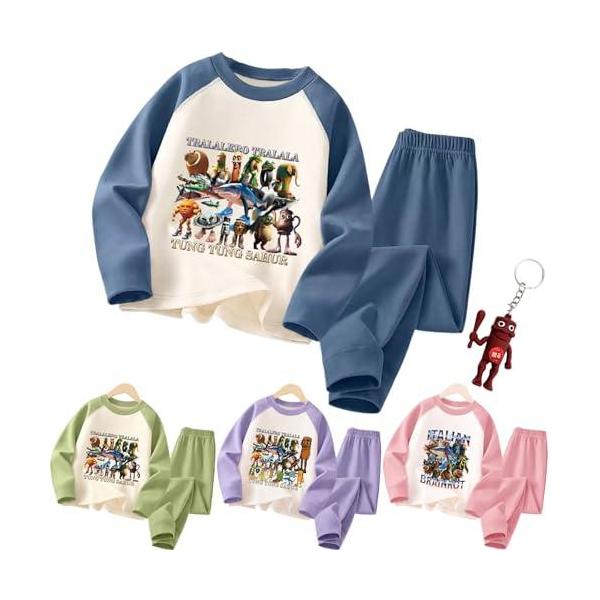 【サイズ情報】 子供用パジャマ上下セット。サイズは110、120、130、140、150、160、170cmから選べます。商品の詳細説明を参考にして、必ずサイズをご確認の上、ご購入ください。【素材】 通気性に優れた綿素材を使用。柔らかな肌触...