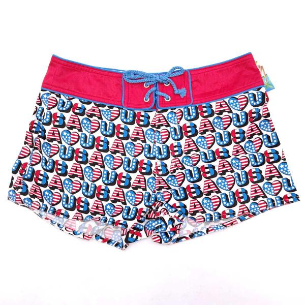 [ブランド] SHREANU シュリーヌ[タイプ] サーフパンツ ショートパンツ 水着[対象] レディース[型番] 167750[カラー] レッド[総丈] 約28cm[ウエスト] 約36cm[状態] 未使用品[詳細備考] ウエストは画像の状...