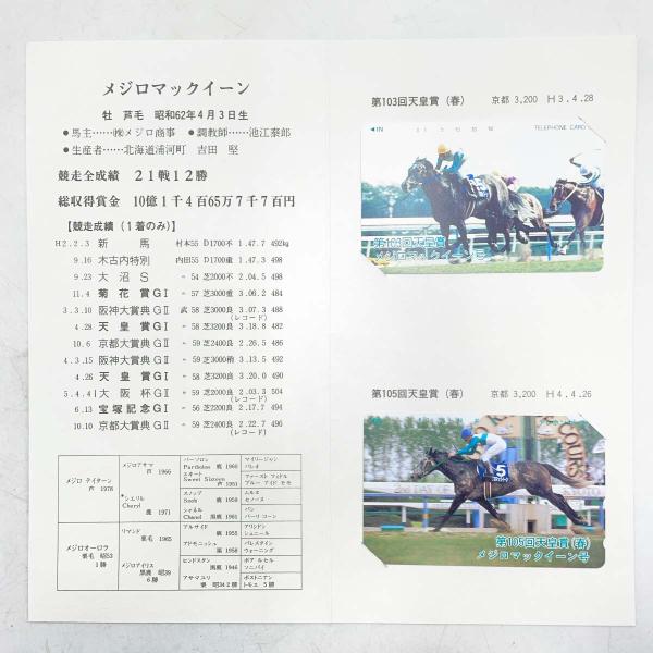 [タイプ] メジロマックイーン 引退記念テレホンカード 天皇賞[状態] 未使用品
