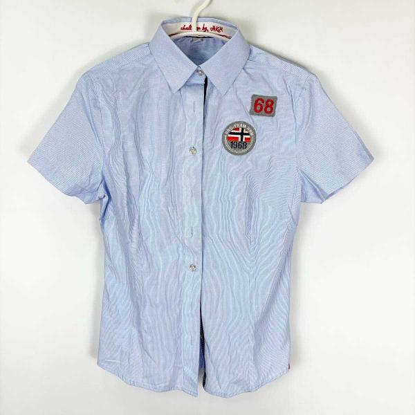 【中古】PRO TEAM BY HKM 半袖 ライディング 半袖 シャツ ストライプ S レディース 乗馬 馬術