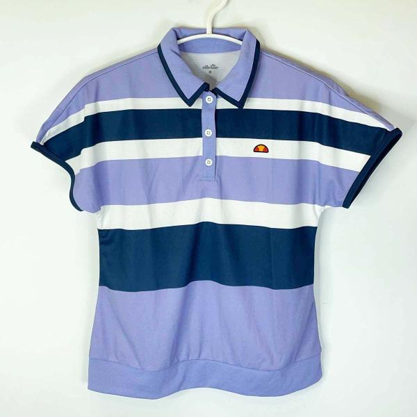 【中古】エレッセ 半袖 ゲームシャツ Tシャツ M パープル/ネイビー EW03726P レディース ellesse テニスウェア