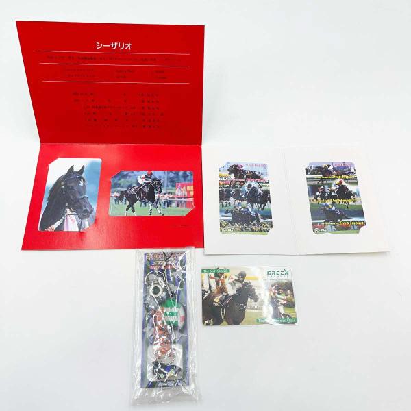 【中古・未使用品】[4点セット] PRC シーザリオ テレホンカード JRAクラシックロード2005 ディープインパクト オッズカード 他