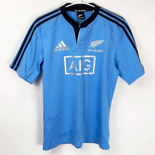 [ブランド] アディダス[タイプ] All Blacks オールブラックス トレーニングジャージー S/S ラグビー[表記サイズ] M[型番] Z18667[カラー] ジョイブルー[身幅] 約48cm[着丈] 約66cm[状態] 使用感があ...