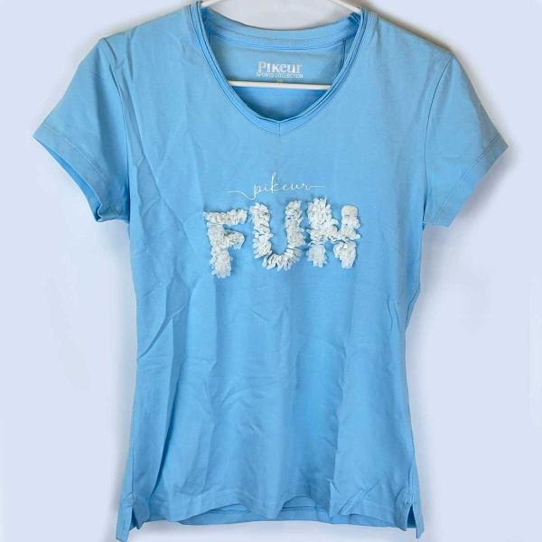 【中古・未使用品】ピカー AFRAL 半袖 Tシャツ 34 ライトブルー 723200 レディース PIKEUR 乗馬 馬術ライディングシャツ