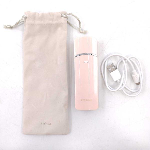 [ブランド] FESTINO フェスティノ[タイプ] 充電式 フェイシャル ハンディミスト[カラー] ピンク[状態] 目立ったダメージはありませんが、多少の使用感がみられます。