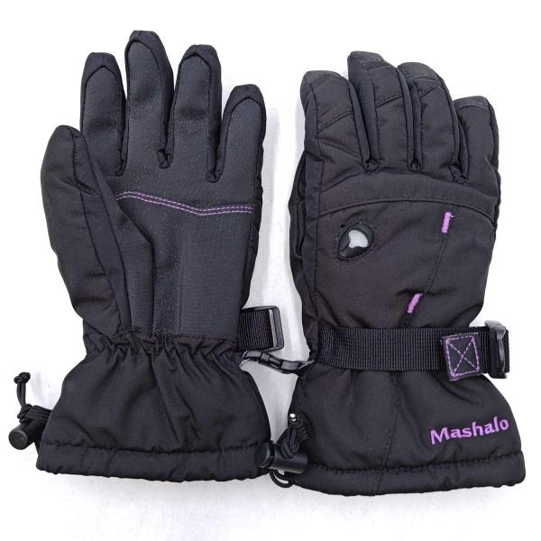 【中古】MASHALO マシャロ スノーグローブ S ブラック/パープル MSG-716 レディース スキー スノーボード