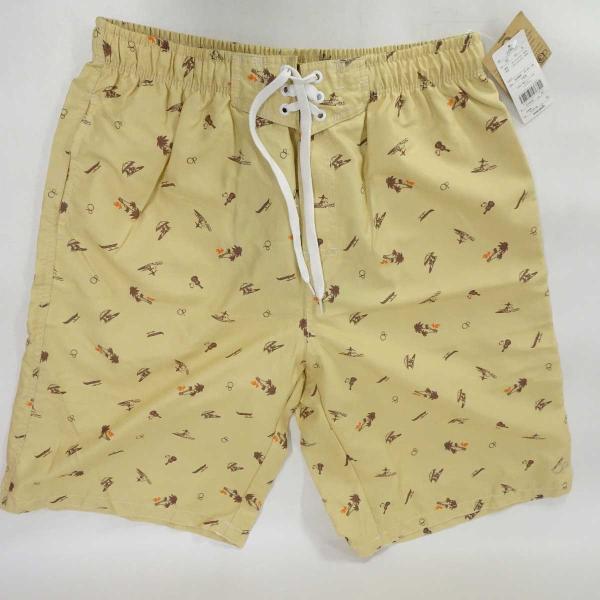 [ブランド] オーシャンパシフィック[タイプ] ハワイアンビーチ柄 サーフパンツ スイムショーツ 海パン OP[表記サイズ] XL[対象] メンズ[型番] 514805[カラー] ベージュ[総丈] 約57cm[ウエスト] 約38.5cm[状...