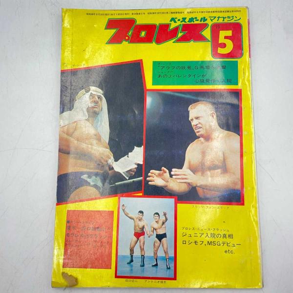 [タイプ] ベースボールマガジン プロレス 第十九巻 5号 ザ・シーク フリッツ・フォン・エリック アントニオ猪木 坂口征二[状態] 傷みや汚れが多数あり、書き込みもみられます。