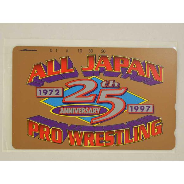 [タイプ] 全日本プロレス  テレホンカード 50度数 25周年[状態] 　未使用品