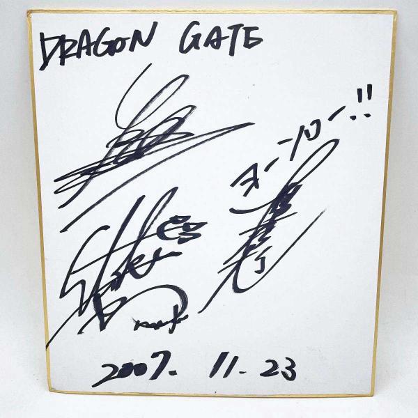 [タイプ] DRAGONGATE ドラゴンゲート 2007 鷹木信悟 ハリウッド”ストーカー市川 他 サイン色紙[状態] ある程度の汚れや傷みがみられます。