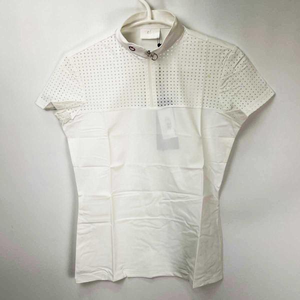 【中古・未使用品】カヴァレリア トスカーナ Cavalleria Toscana Big Perforated POLO ビッグ パーフォレーテッド ポロ ライティングシャツ S ホワイト POD109 レディース 乗馬 馬術 中古・未使用品】Cavalleria Toscana Big Perforated POLO