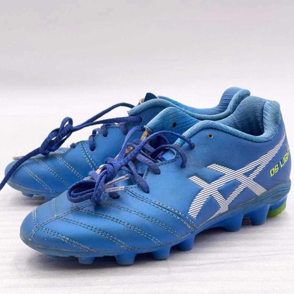 【中古】アシックス DS LIGHT Jr GS DSライト 22cm ブルー 1104A046 キッズ asics サッカースパイク ジュニア