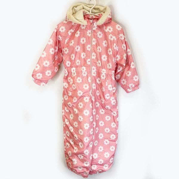 【中古】BLue Mart ブルーマート スキーウェア つなぎ 130 ピンク ジュニア 女の子