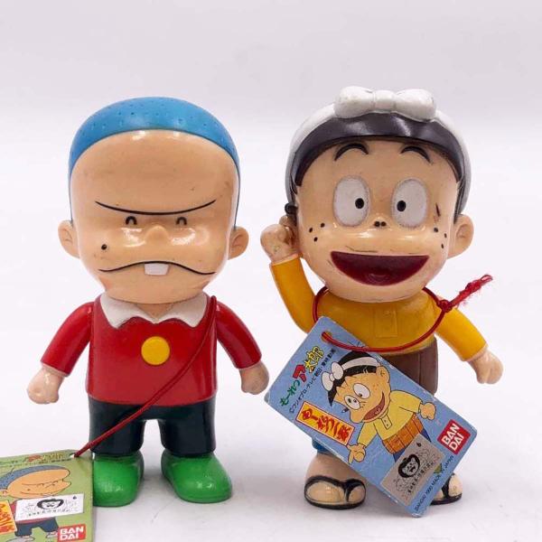 【中古】バンダイ もーれつア太郎 もーれつ一家 ア太郎 デコッ八 ソフビ フィギュア BANDAI タグ付き 当時物 赤塚不二夫