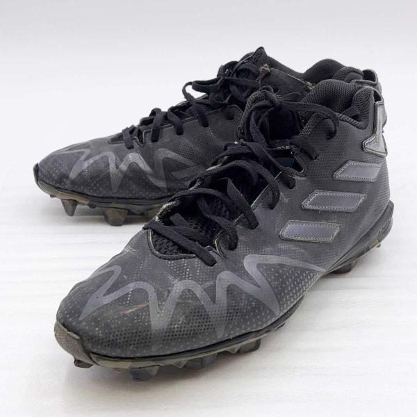【中古】アディダス FREAK SPARK Midアメフト スパイク 28.5cm ブラック ADIDAS