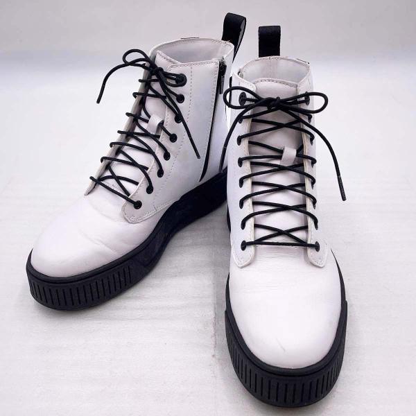 【中古】プーマ KARMEN BOOT 8 HOLE カルメンブーツ 8ホール 24cm ホワイト 396231-02 PUMA