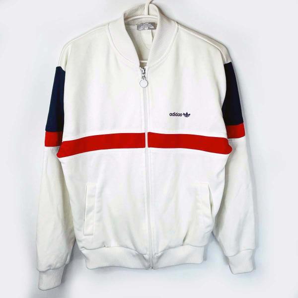 【中古】[サイズ不明] アディダス ヴィンテージ ジャージ トラックジャケット ホワイト メンズ ADIDAS ビンテージ
