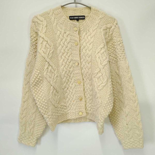 中古】49アベニュー ジュンコシマダ 厚手 ニットカーディガン ホワイト