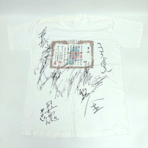 みちのくプロレス 100回観戦記念 Tシャツ ザ・グレート サスケ 他 直筆サイン入り 中古】みちのくプロレス 100回観戦記念 Tシャツ ザ・グレート サスケ