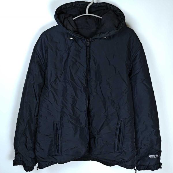ポロラルフローレン Polo by Ralph Lauren ナイロンジャケット リバーシブル 中綿 L ブラック JR-RL-BA3840 メンズ 中古】ポロラルフローレン Polo by Ralph Lauren ナイロンジャケット