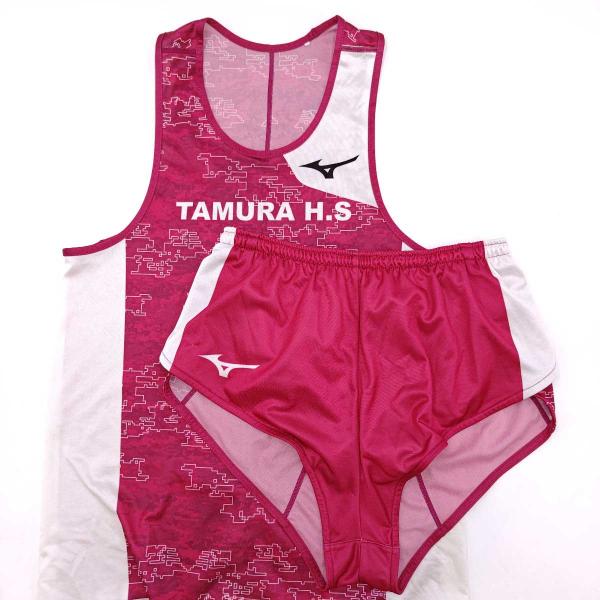 [ブランド] ミズノ[タイプ] 福島県 田村高校 陸上部 サブ ユニフォーム[表記サイズ] L[身幅] 約43.5cm[着丈] 約63.5cm[総丈] 約33cm[肩幅] 約24cm[ウエスト] 約31cm[状態] 全体的にほつれがみられま...