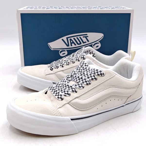 【未使用】ヴァンズ KNU SKOOL VLT LX ニュースクール スエード Suede 27cm Marshmallow White メンズ VANS 中古・未使用品】ヴァンズ KNU SKOOL VLT LX ニュースクール スエード