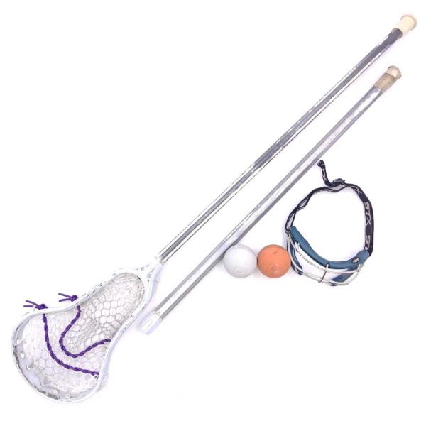 【中古】[セット] ラクロス StringKing Metal 3 Pro シャフト / アイガード / ボール まとめて レディース