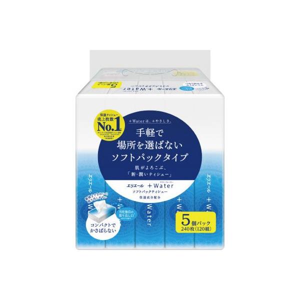 他サイト： 大王製紙 エリエール　＋Ｗａｔｅｒソフトパック　１２０Ｗ５Ｐの商品画像