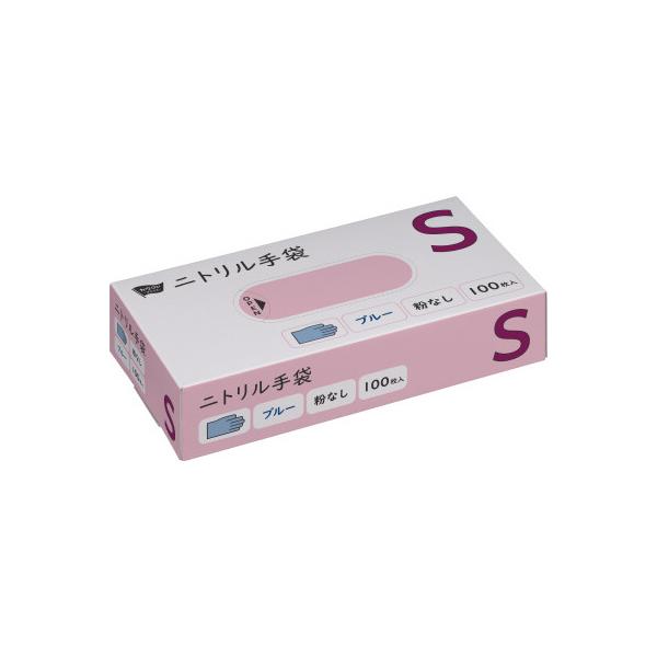 ★商品合計金額3000円(税込)以上送料無料★耐油性・引っ張り強度・突刺しに優れた使い捨て手袋。●カラー／ブルー●サイズ／Ｓ●寸法／全長２３０×中指長さ７９×掌幅８０ｍｍ●厚み／０．０９ｍｍ●質量／１枚あたり質量約２．８ｇ●材質／ニトリルゴ...