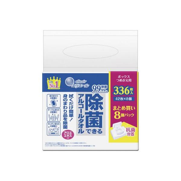 他サイト： 大王製紙 除菌できるアルコールタオル　ボックス　詰替用８Ｐの商品画像