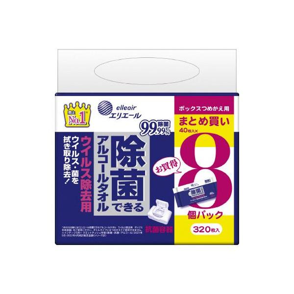 他サイト： 大王製紙 除菌アルコールタオルボックス　ウイルス　詰替用８Ｐの商品画像