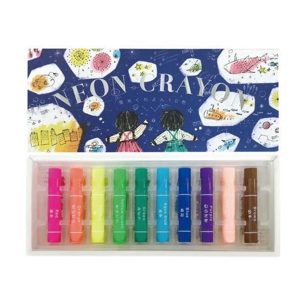 他サイト： 申込期間25年08月04日13時まで_コクヨ 蛍光くれよん１０色_取寄商品の商品画像