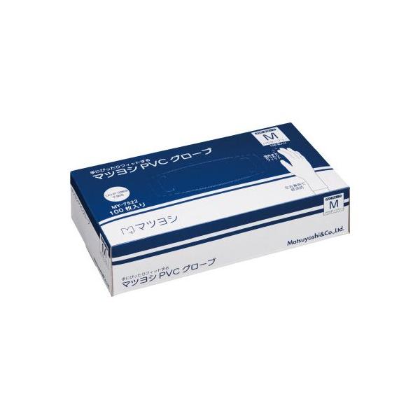 他サイト： 松吉医科器械 マツヨシ　ＰＶＣグローブ　Ｍ粉無　１００枚入の商品画像