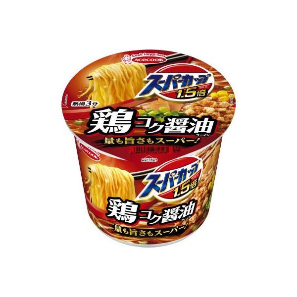 他サイト： エースコック スーパーカップ１．５倍　しょうゆラーメン１２個入りの商品画像