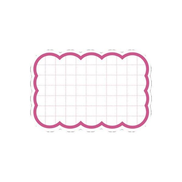 申込期間26年07月30日13時まで_ササガワ 抜型カード 波四角 特大 ピンク_取寄商品