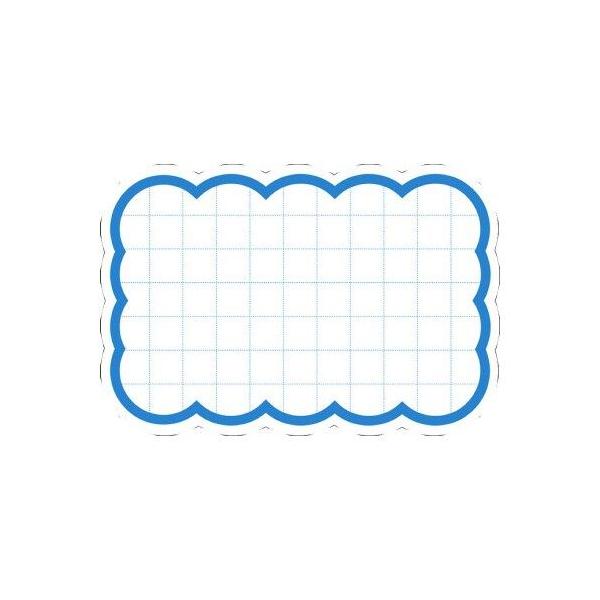 申込期間26年07月30日13時まで_ササガワ 抜型カード 波四角 特大 ブルー_取寄商品