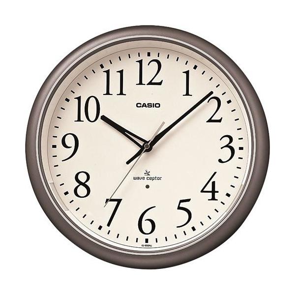 CASIO IQ-1050NJ-7JF パールホワイト アナログ掛時計3本 申込期間26年07月31日13時まで_カシオ 夜見えライト付き電波掛時計
