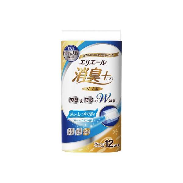 他サイト： 大王製紙 エリエール消臭＋トイレット　ダブル２５ｍ　１２個の商品画像