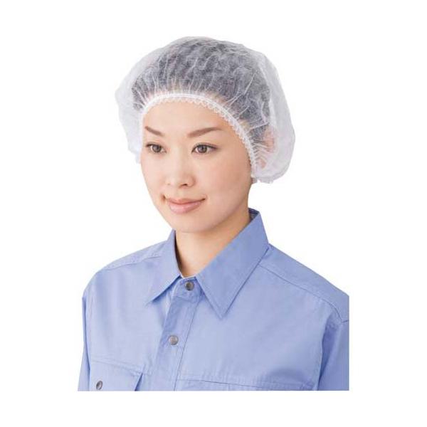 他サイト： 川西工業 不織布使い捨てヘアキャップ　ホワイト　１００枚入の商品画像